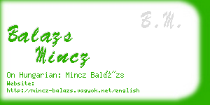 balazs mincz business card